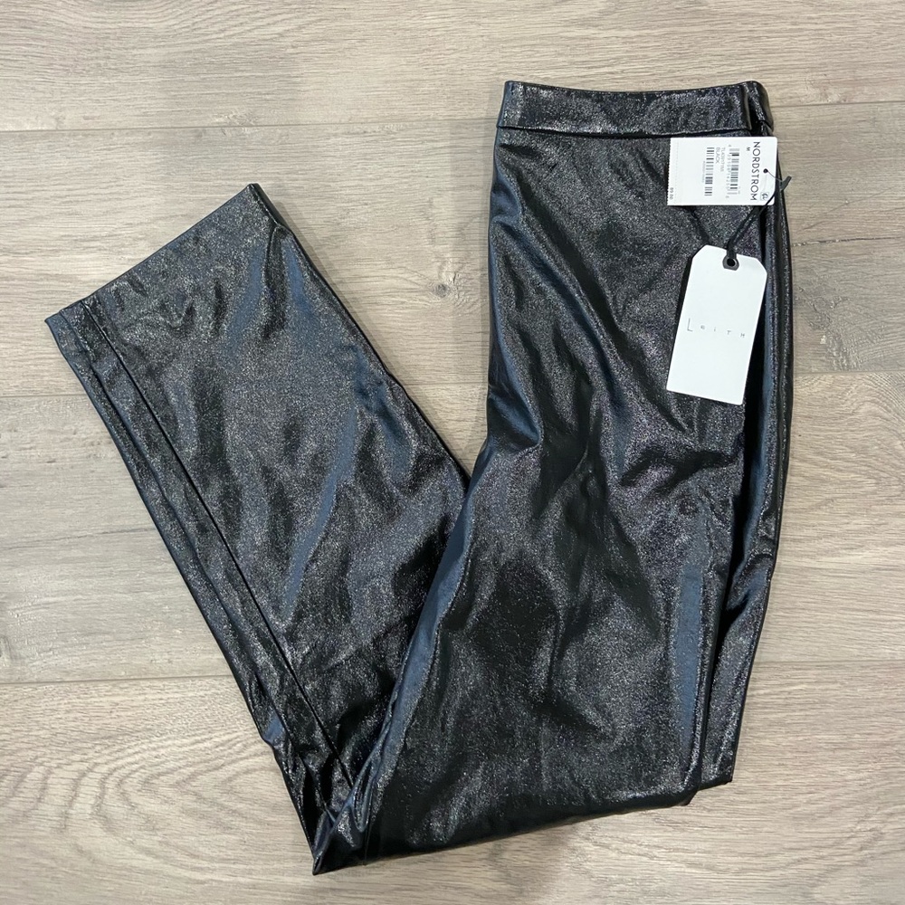 Straight Leg Faux Leather Pants